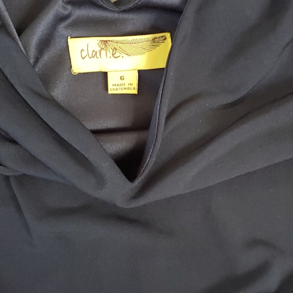 Clari.e. Black Dress w/ White Crochet Overlay - Picture 5 of 6